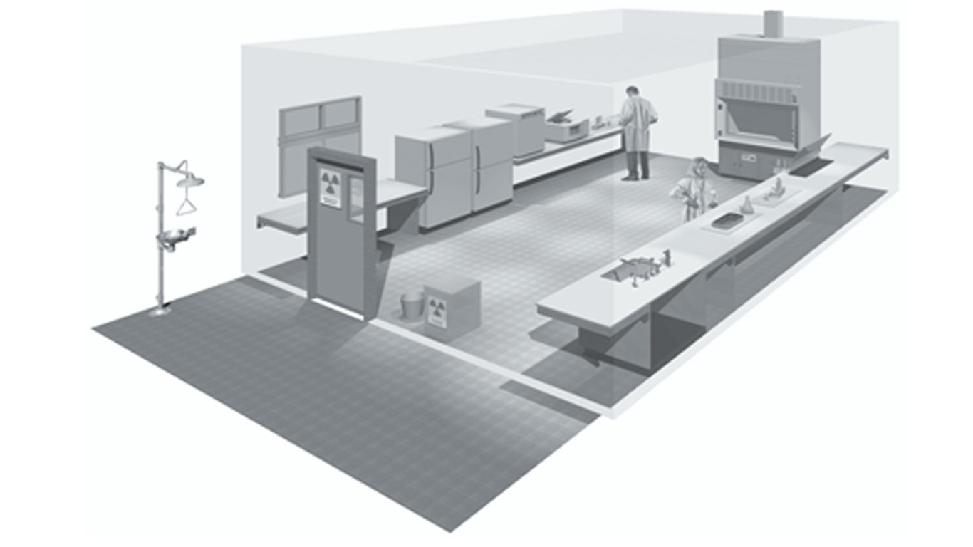Ilustrasi ruang laboratorium Biosafety Level 1