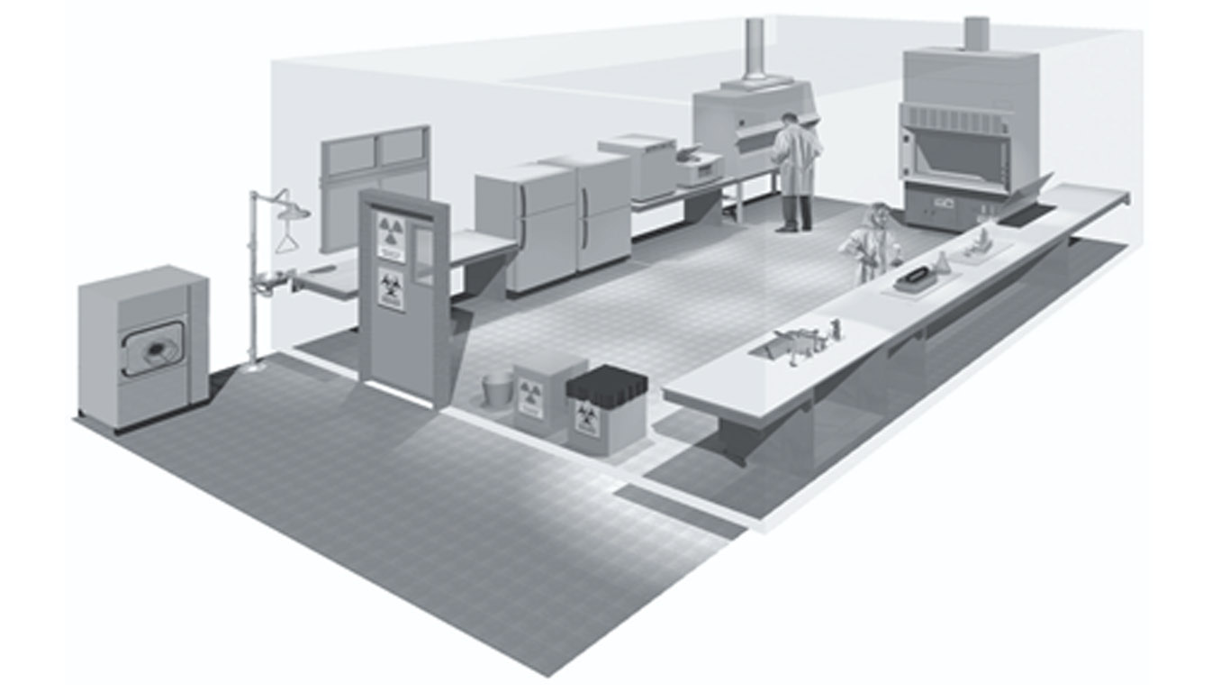Ilustrasi ruang laboratorium Biosafety Level 2