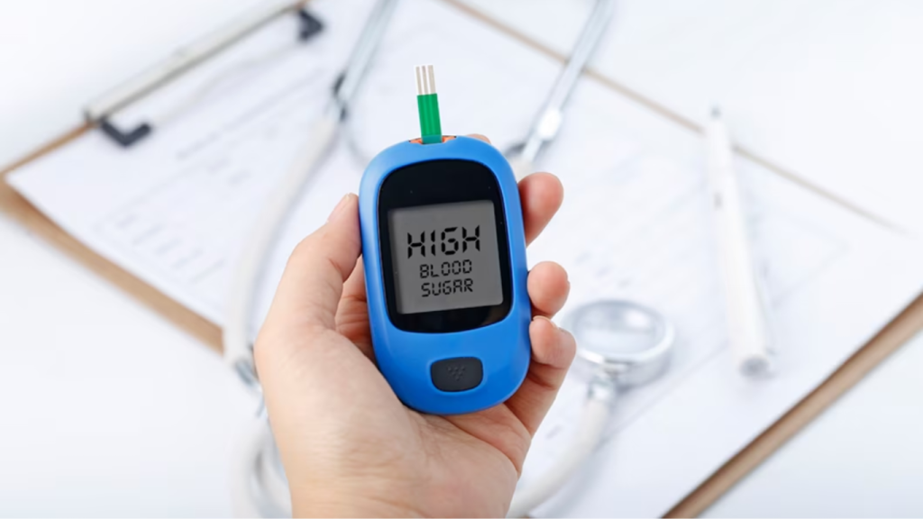 Alat menunjukkan kadar gula darah tinggi. Sumber: xb100.