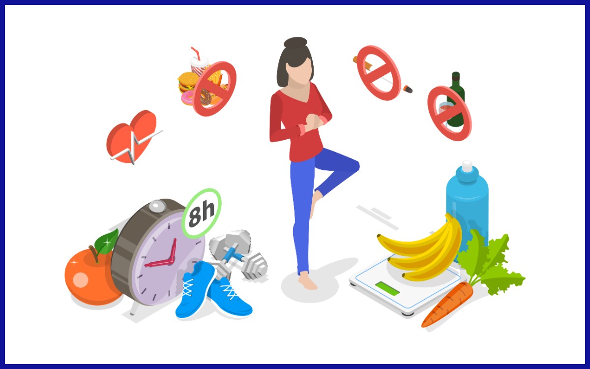 Ilustrasi pola hidup sehat.